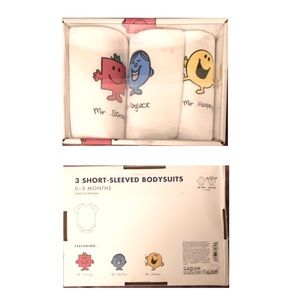 3 Pack BabyGap Short-Sleeved Bodysuits/ Onesie